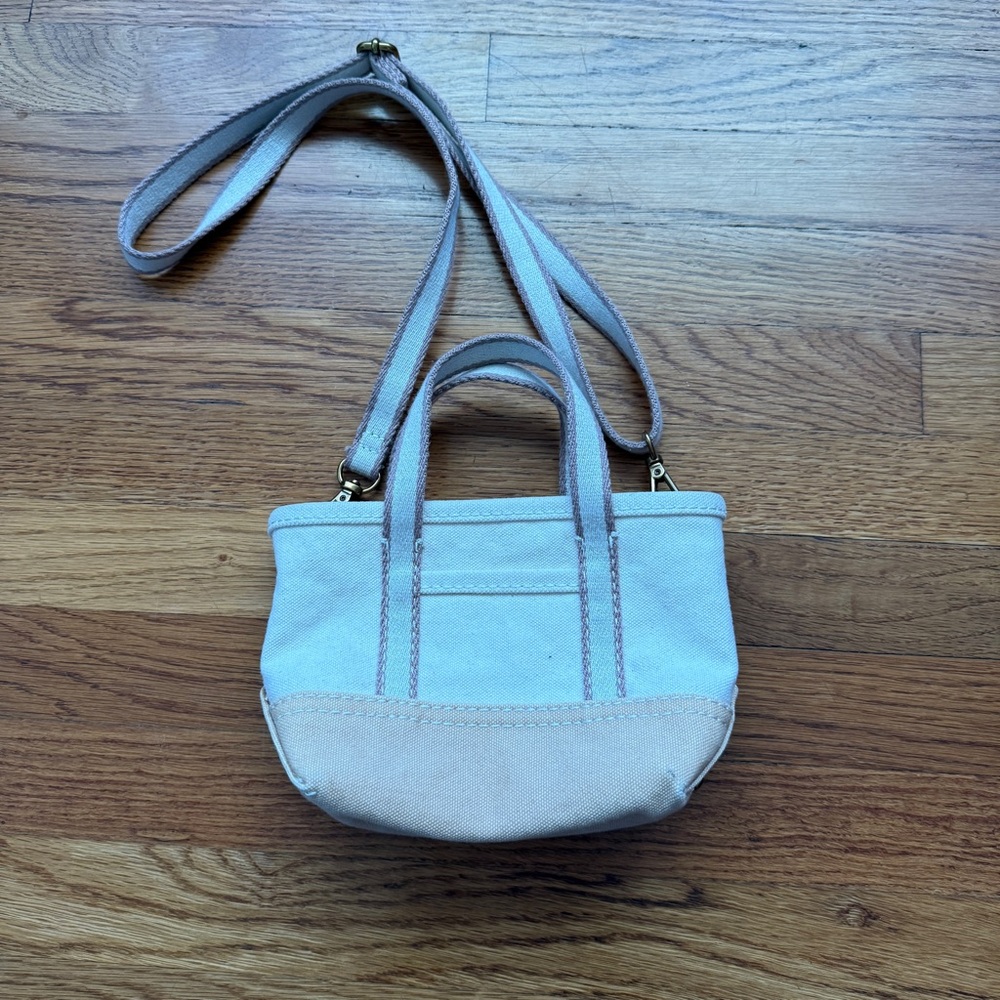 J.Crew mini montauk canvas cream tote crossbody - Picture 2 of 8